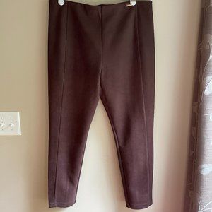 Ivanka Trump Faux Suede Pull on Pants - Size XL